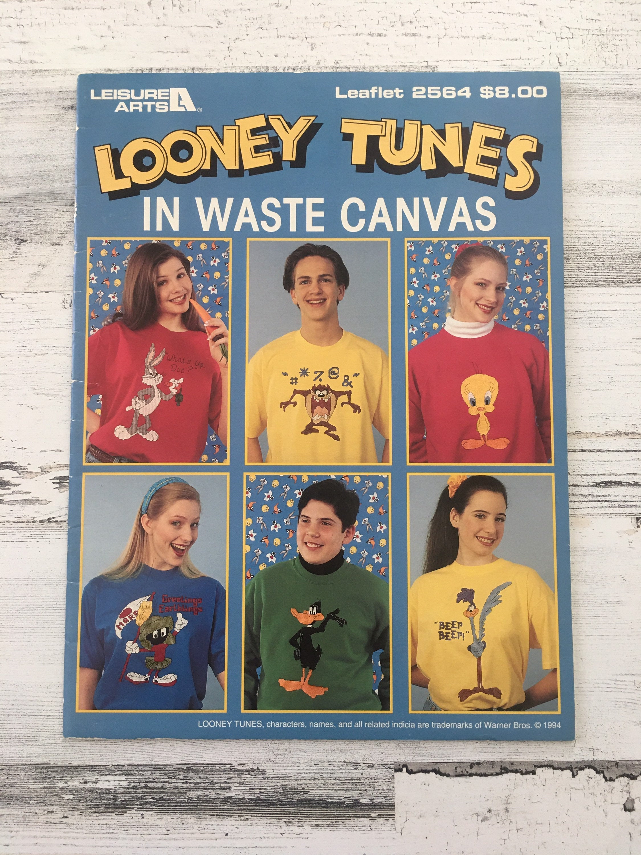 Leisure Arts 2564 Looney Tunes in Waste Canvas Cross Stitch Patterns