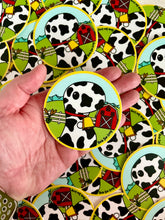 Cargar imagen en el visor de la galería, Dairy Cow Chubby Dinosaur - 3” Circle Cut Sticker
