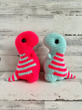 Lade das Bild in den Galerie-Viewer, Sparkle Turquoise &amp; Coral - Chubby Dinosaur
