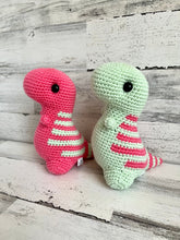 Lade das Bild in den Galerie-Viewer, Mint &amp; Tropical Pink - Chubby Dinosaur
