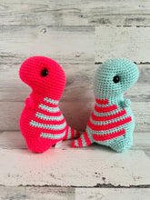 Load image into Gallery viewer, Sparkle Turquoise &amp; Coral - Chubby Dinosaur
