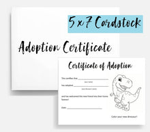 Load image into Gallery viewer, Adoption Certificate - Dinosaur Accessories
