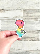Cargar imagen en el visor de la galería, Pastel Ombre Chubby Dinosaur - 3” Die Cut Sticker
