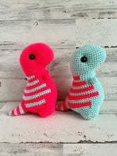 Load image into Gallery viewer, Sparkle Turquoise &amp; Coral - Chubby Dinosaur
