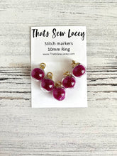 Load image into Gallery viewer, Purple Sand Globes - TSL Stitch Markers
