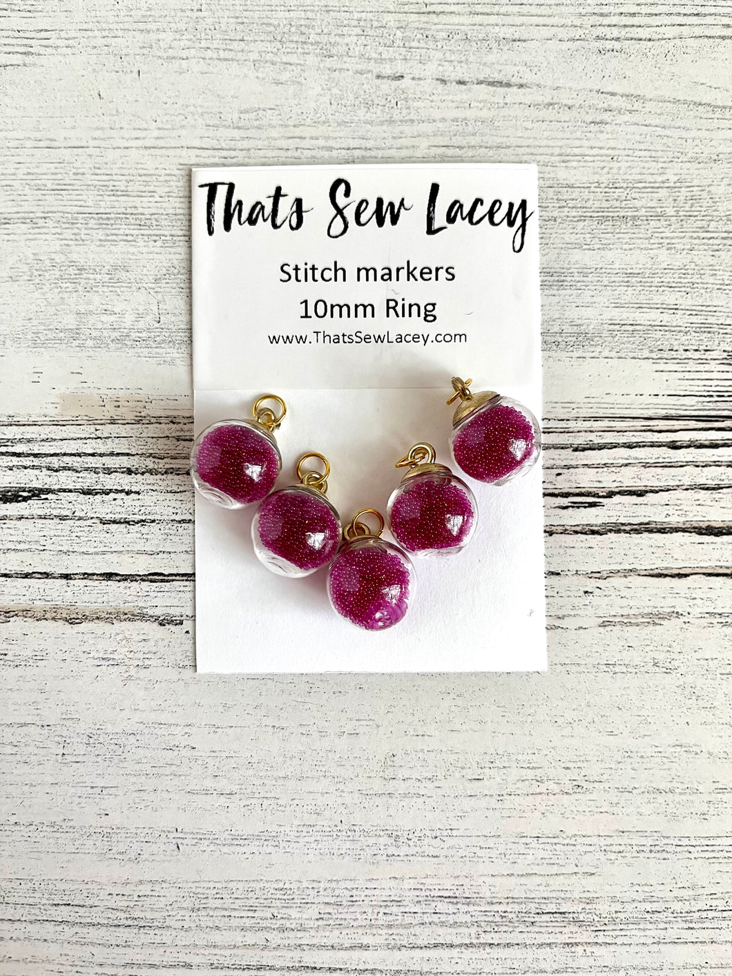 Purple Sand Globes - TSL Stitch Markers