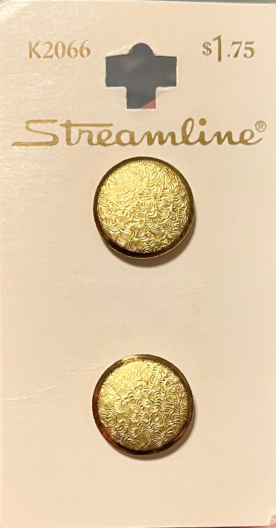 Streamline K2066 Gold Button Pair