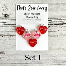 Load image into Gallery viewer, Hearts - TSL Stitch Markers
