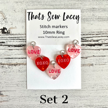 Load image into Gallery viewer, Hearts - TSL Stitch Markers
