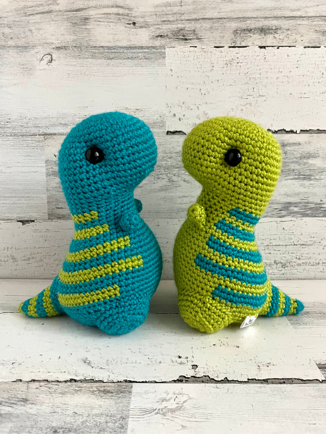 Blue & Lime Green - Chubby Dinosaur