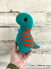 Load image into Gallery viewer, Orange &amp; Teal - Chubby Dinosaur
