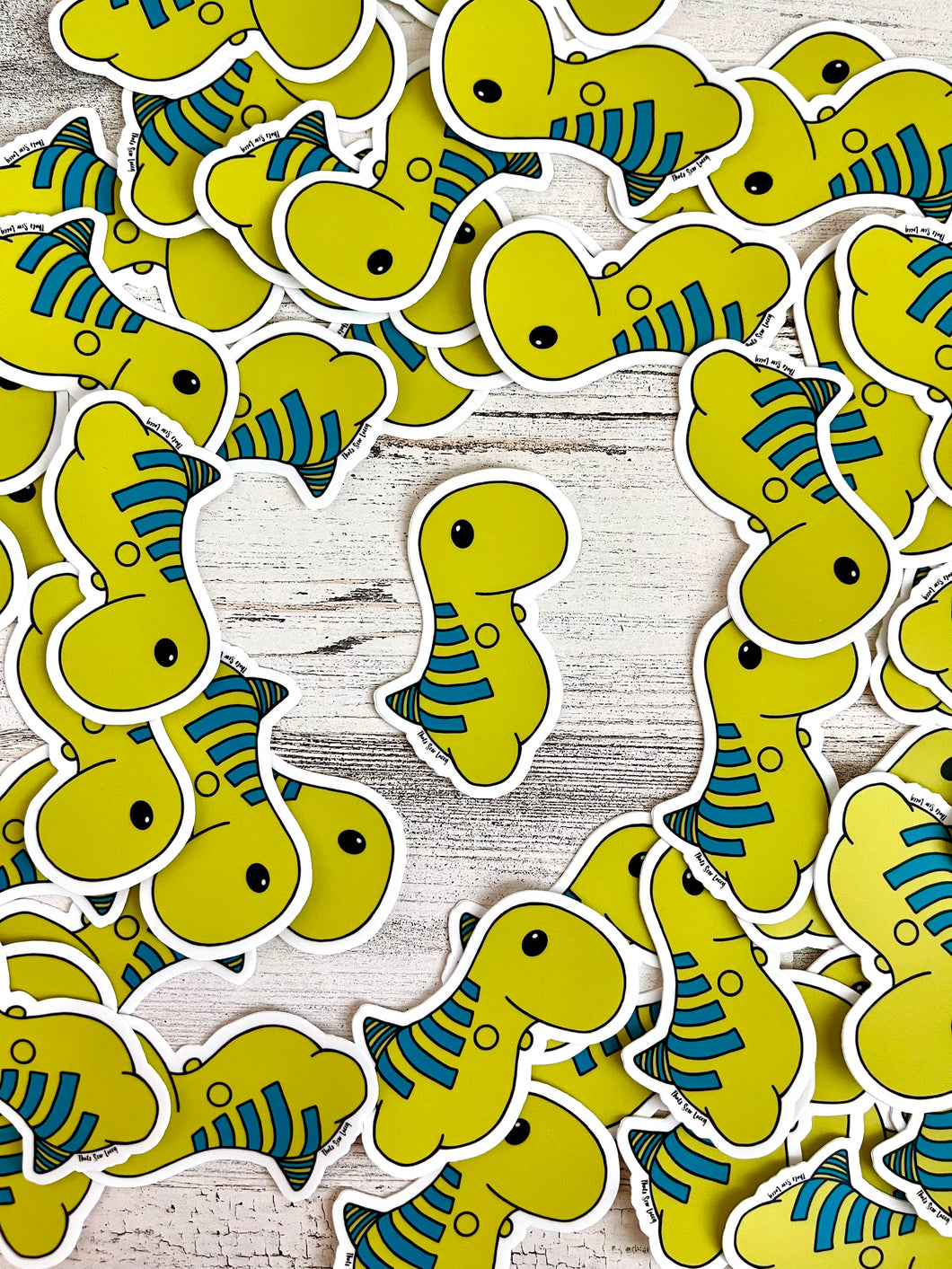 Green Chubby Dinosaur - 3” Die Cut Sticker
