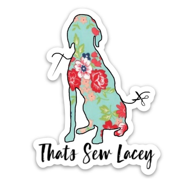 Old Logo Die Cut Sticker - 3" Lacey with Text