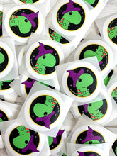 Load image into Gallery viewer, SECONDS - Witchy Chubby Dinosaur - 3” Circle Cut Sticker
