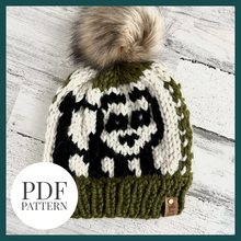 Cargar imagen en el visor de la galería, PDF Pattern - The Hungry Panda Beanie - Knitting
