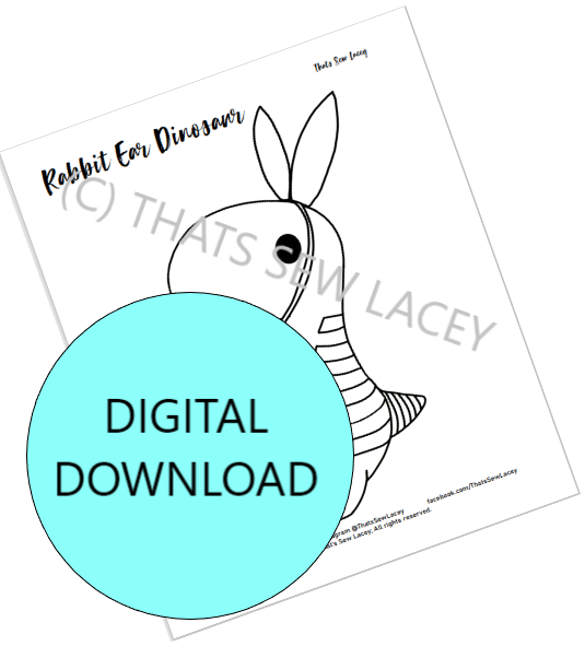 Rabbit Ear Dinosaur - Single Coloring Page