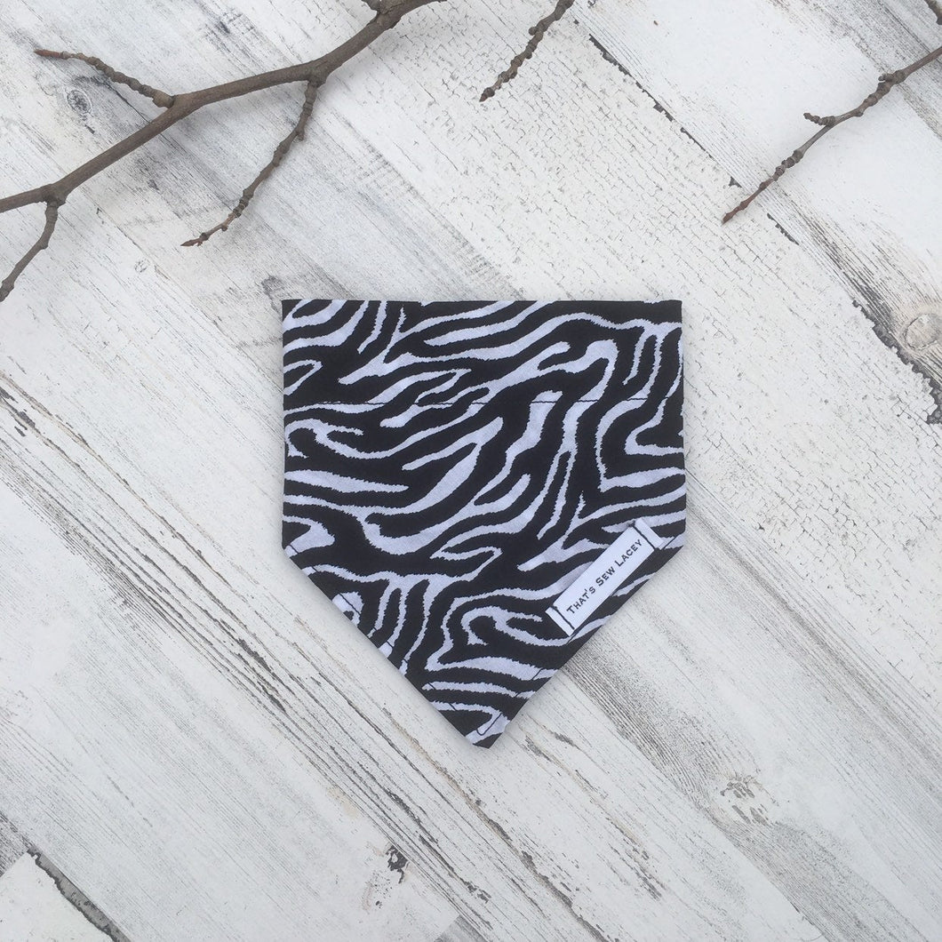 Zebra Print - Slip On Pet Bandana