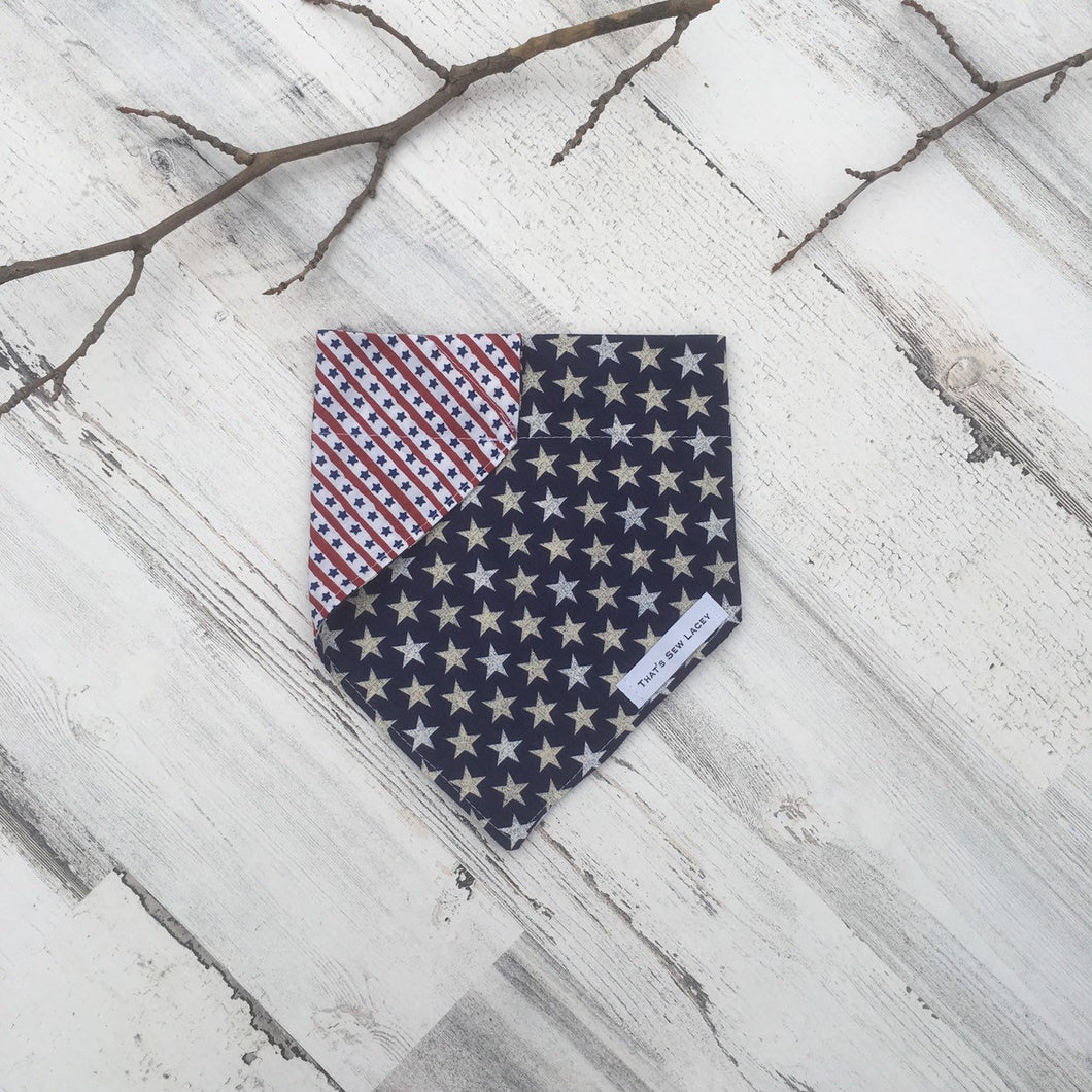 Reversible Stars & Stripes - Slip On Pet Bandana