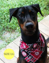 Cargar imagen en el visor de la galería, Blue with Black Dots - Slip On Pet Bandana
