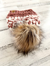 Load image into Gallery viewer, Fair Isle Diamonds with Faux Fur Pom
