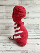 Cargar imagen en el visor de la galería, Red with White Stripes - MEGA PLUSH Chubby Dinosaur
