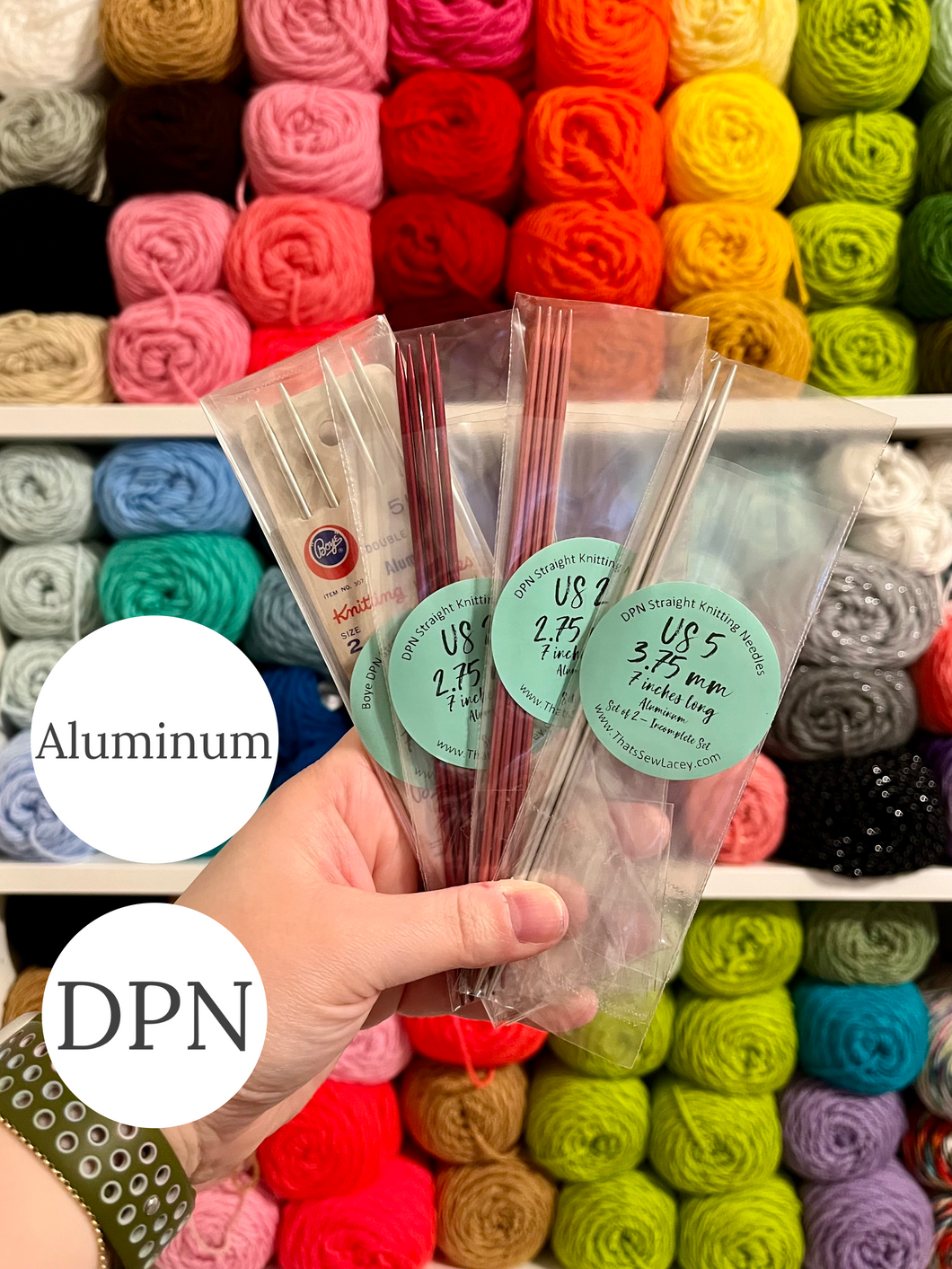 ALL Aluminum (DPN) Double Pointed Knitting Needles