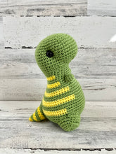 Cargar imagen en el visor de la galería, Light Green with Yellow Stripes - Chubby Dinosaur
