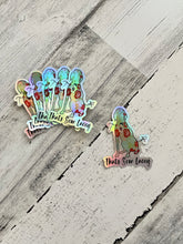 Load image into Gallery viewer, Old Logo Holographic Die Cut Sticker - 3” That&#39;s Sew Lacey Logo
