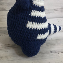 Load image into Gallery viewer, Blue with White Stripes - MEGA PLUSH Chubby Dinosaur
