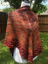 Load image into Gallery viewer, Liquid Amber - Tunisian Bloom Shawl
