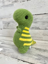 Cargar imagen en el visor de la galería, Light Green with Yellow Stripes - Chubby Dinosaur
