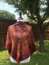 Load image into Gallery viewer, Liquid Amber - Tunisian Bloom Shawl
