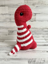 Cargar imagen en el visor de la galería, Red with White Stripes - MEGA PLUSH Chubby Dinosaur
