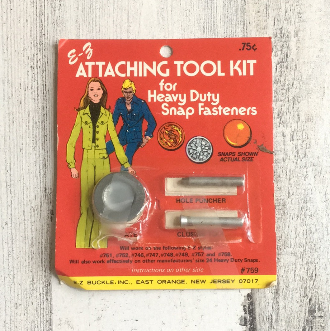Vintage Heavy Duty Snap Fastener Attaching Kit