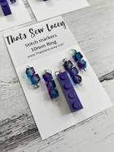 Load image into Gallery viewer, Purple Building Bricks - TSL Stitch Markers
