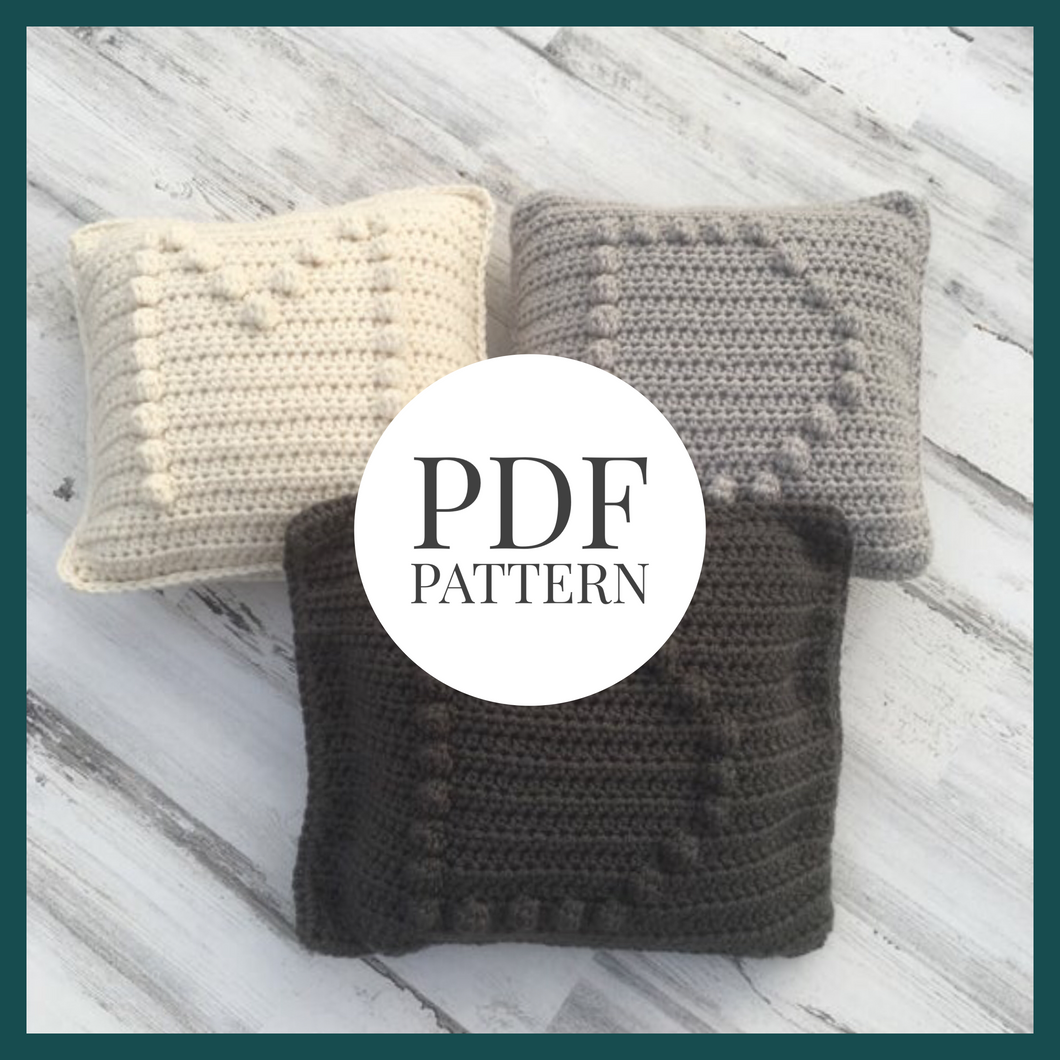 PDF Pattern - The Bobble Letter Pillow - Crochet