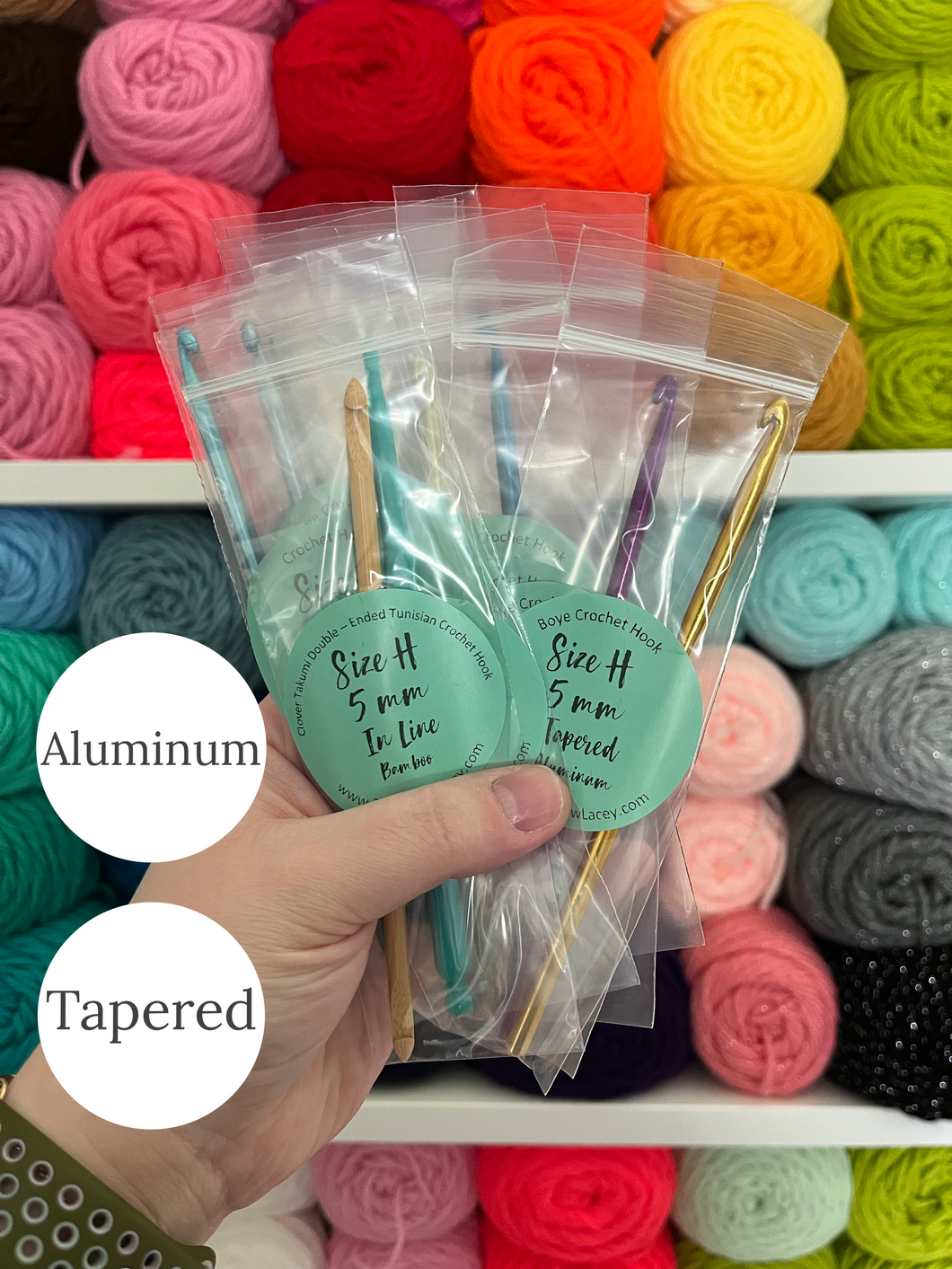 ALL Aluminum Tapered Crochet Hooks