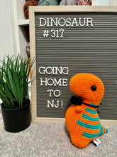 Lade das Bild in den Galerie-Viewer, Orange &amp; Teal - Chubby Dinosaur
