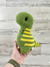 Cargar imagen en el visor de la galería, Light Green with Yellow Stripes - Chubby Dinosaur
