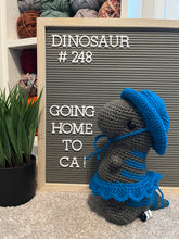 Cargar imagen en el visor de la galería, Graphite Gray with Sapphire Blue Stripes - Chubby Dinosaur
