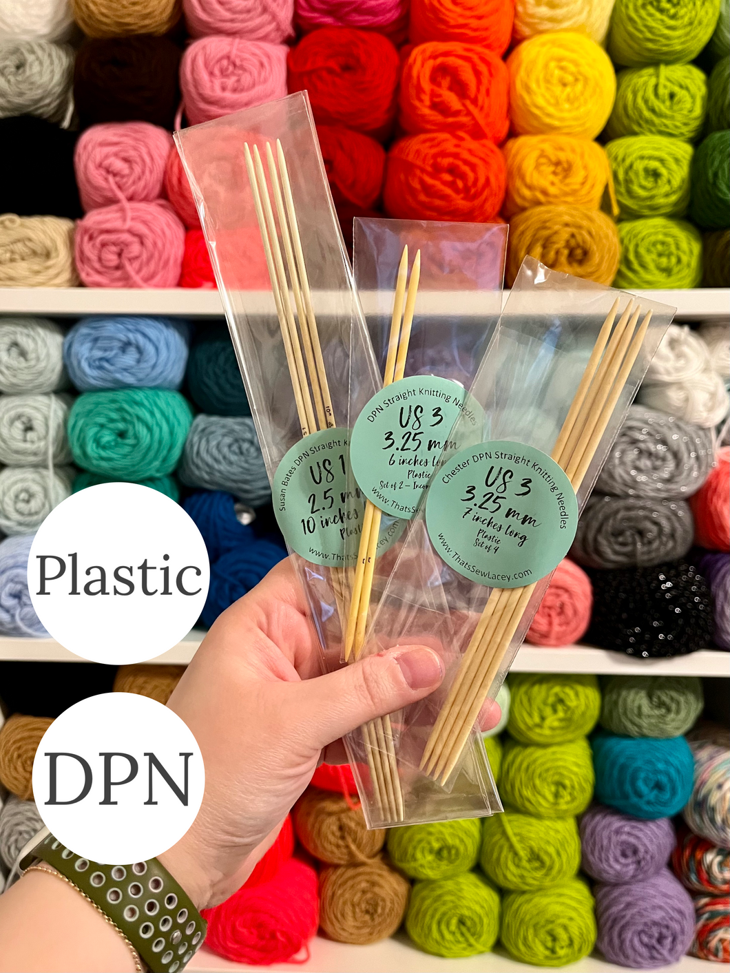 ALL Plastic (DPN) Double Pointed Knitting Needles