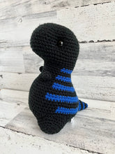 Cargar imagen en el visor de la galería, Black with Varsity Blue Stripes - Chubby Dinosaur
