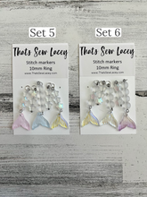 Load image into Gallery viewer, Iridescent Mermaid Tails - TSL Stitch Markers
