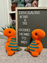 Load image into Gallery viewer, Orange &amp; Teal - Chubby Dinosaur
