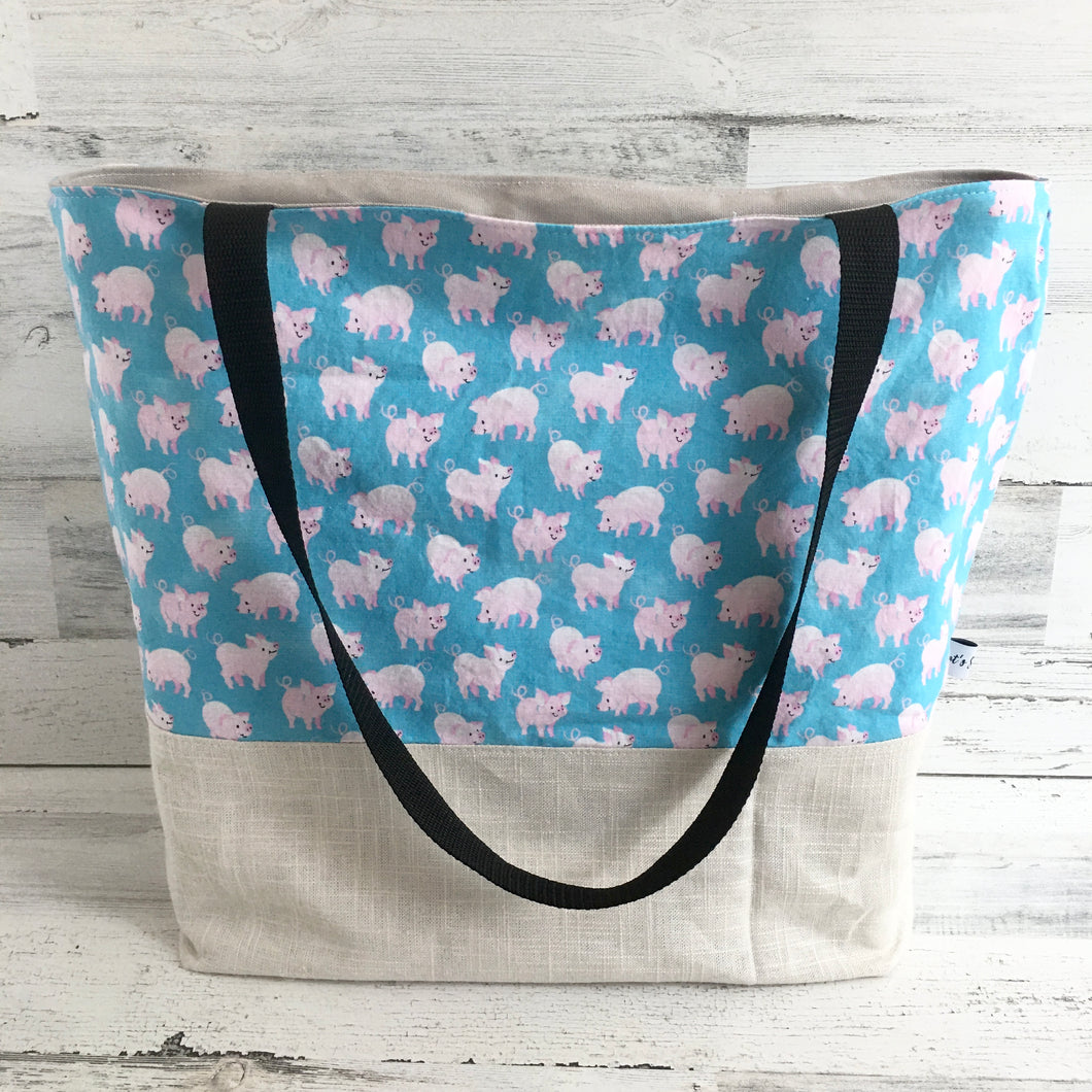 Pink Pigs - Travel Tote Bag