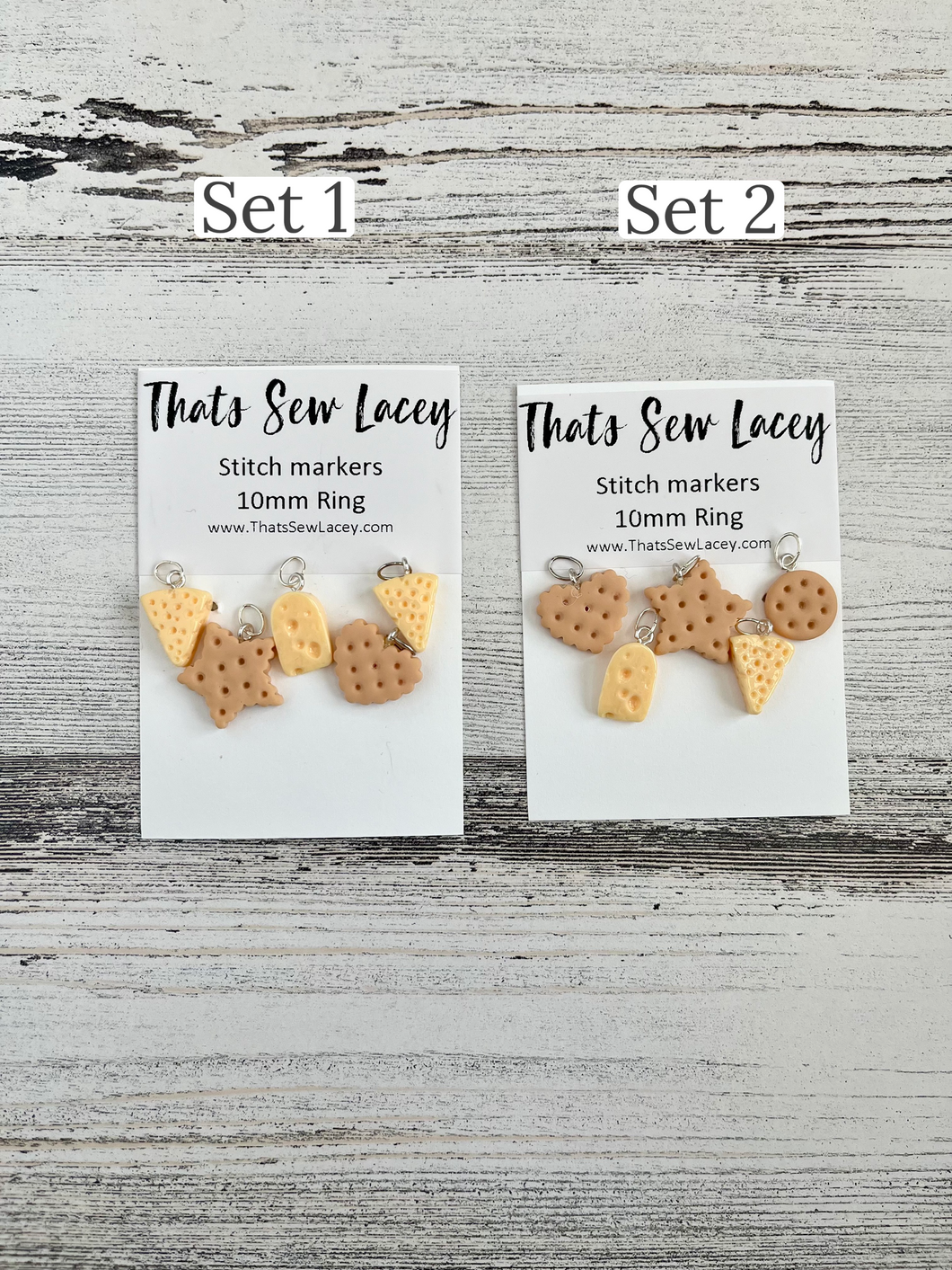 Cheese and Crackers - TSL Stitch Markers